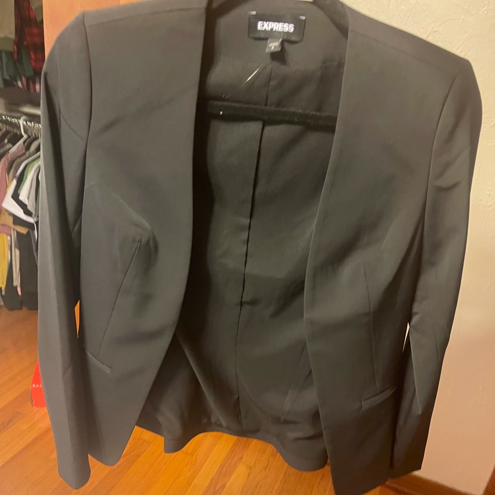 Black Collarless Blazer EXPRESS Size 0